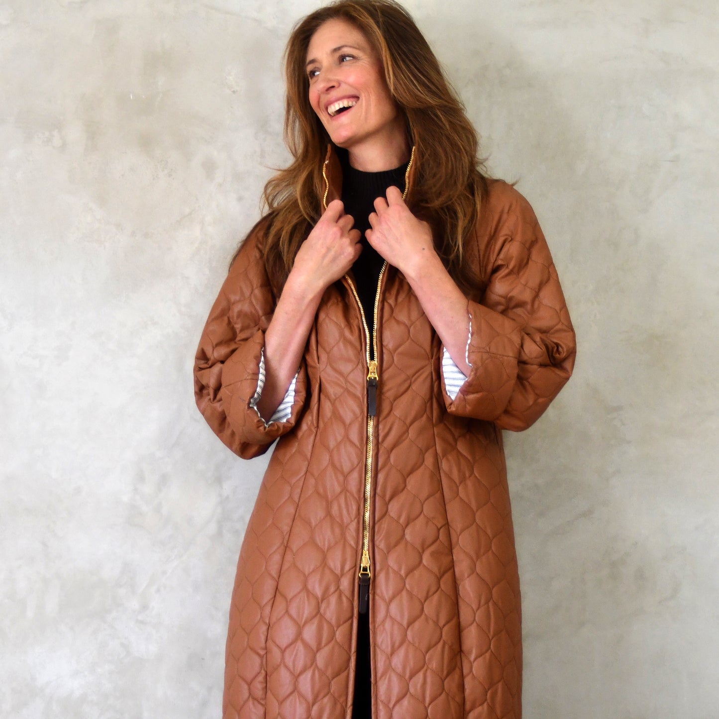 the quilted frink in tobacco image 2