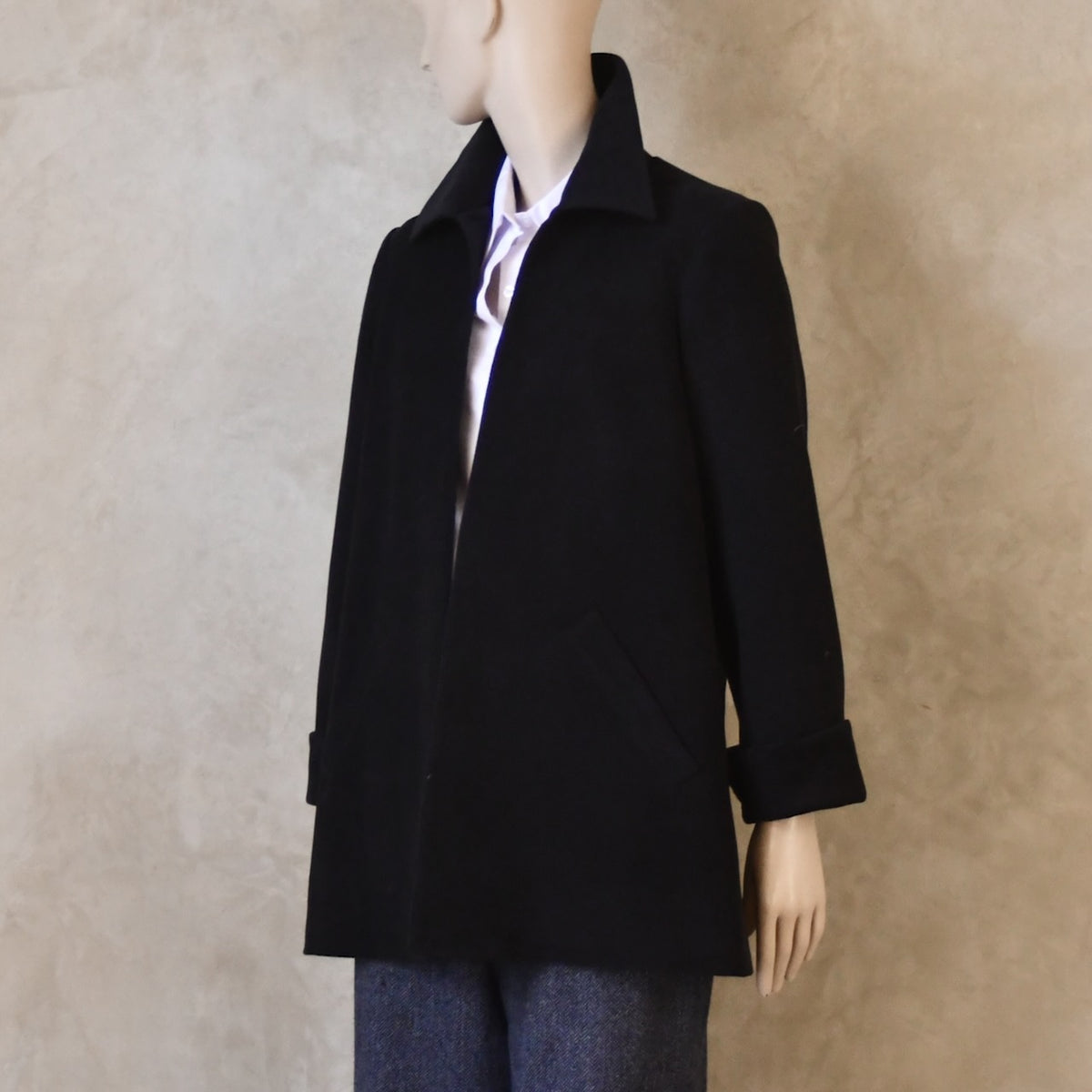 Swing Jacket in Dark Navy Moleskin