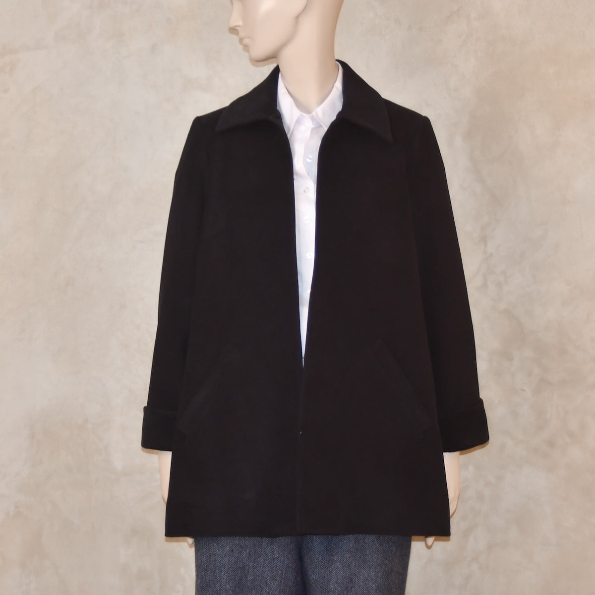 Swing Jacket in Dark Navy Moleskin