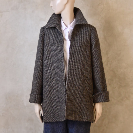 Chaqueta Swing de franela Fox con estampado Gunclub a cuadros marrón