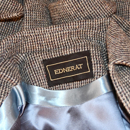 Swing Jacket in Warm Blue Check Lovat Tweed