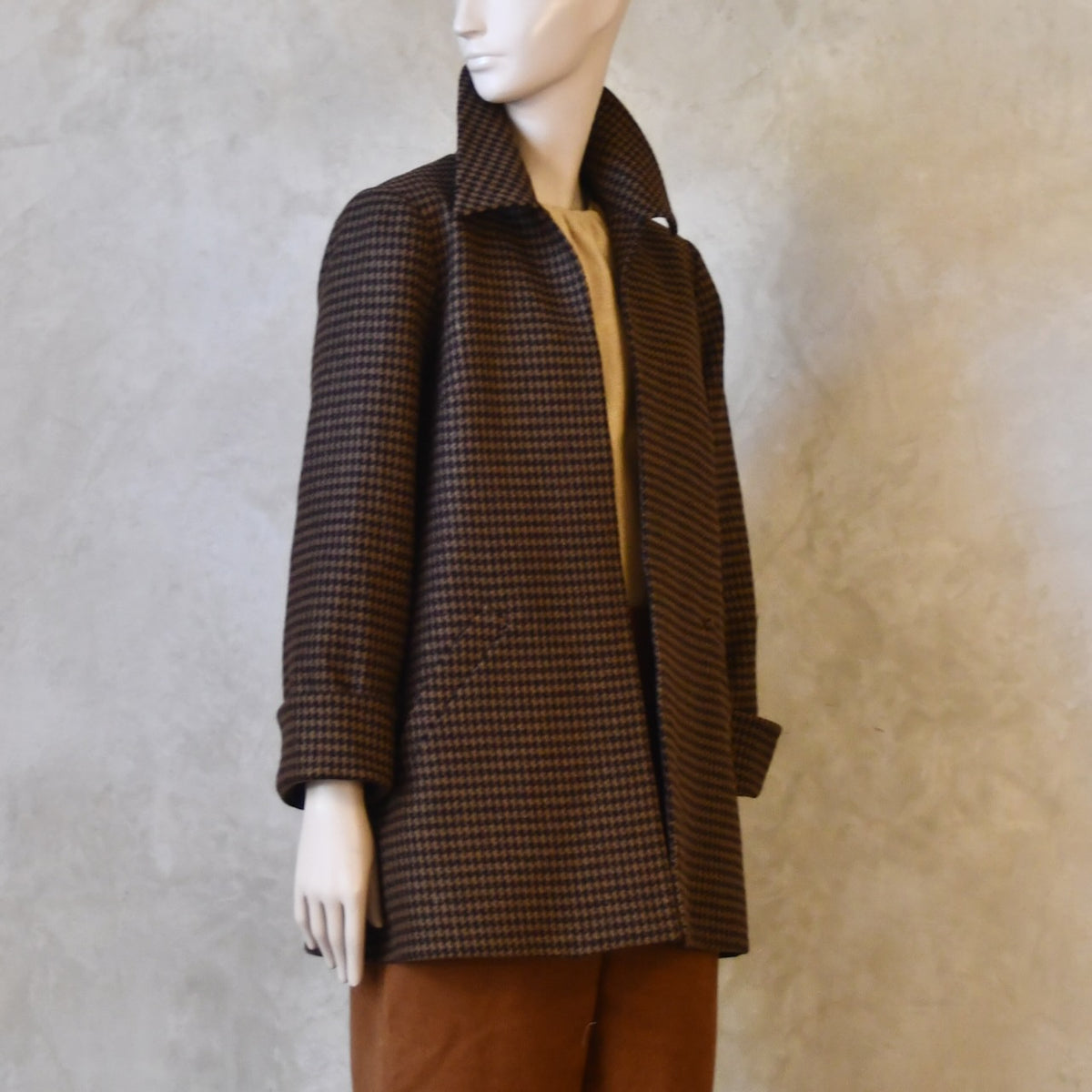 Chaqueta Swing de franela Fox con estampado Gunclub a cuadros marrón