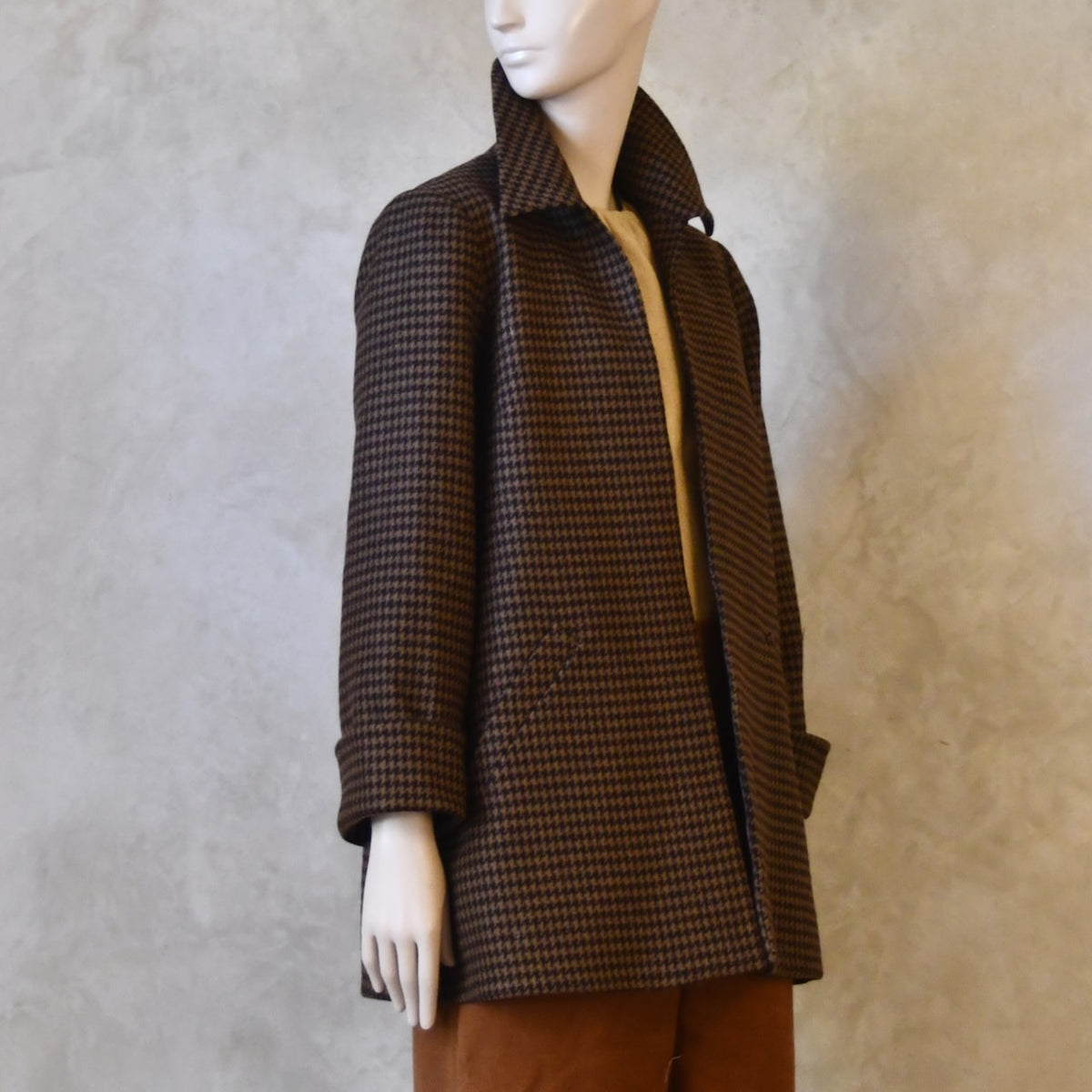 Chaqueta Swing de franela Fox con estampado Gunclub a cuadros marrón