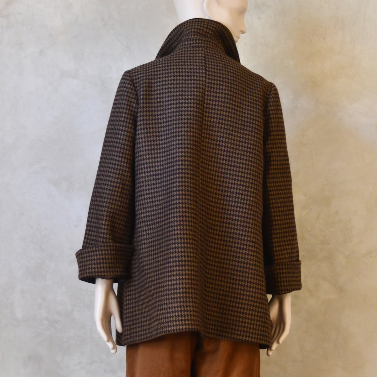 Chaqueta Swing de franela Fox con estampado Gunclub a cuadros marrón