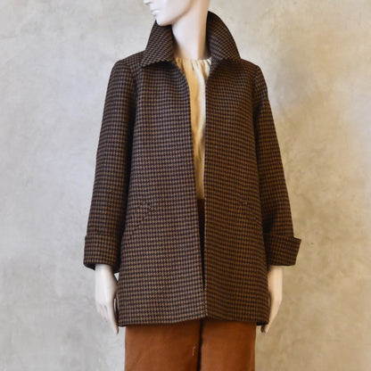 Chaqueta Swing de franela Fox con estampado Gunclub a cuadros marrón