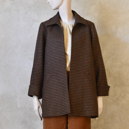 Chaqueta Swing de franela Fox con estampado Gunclub a cuadros marrón