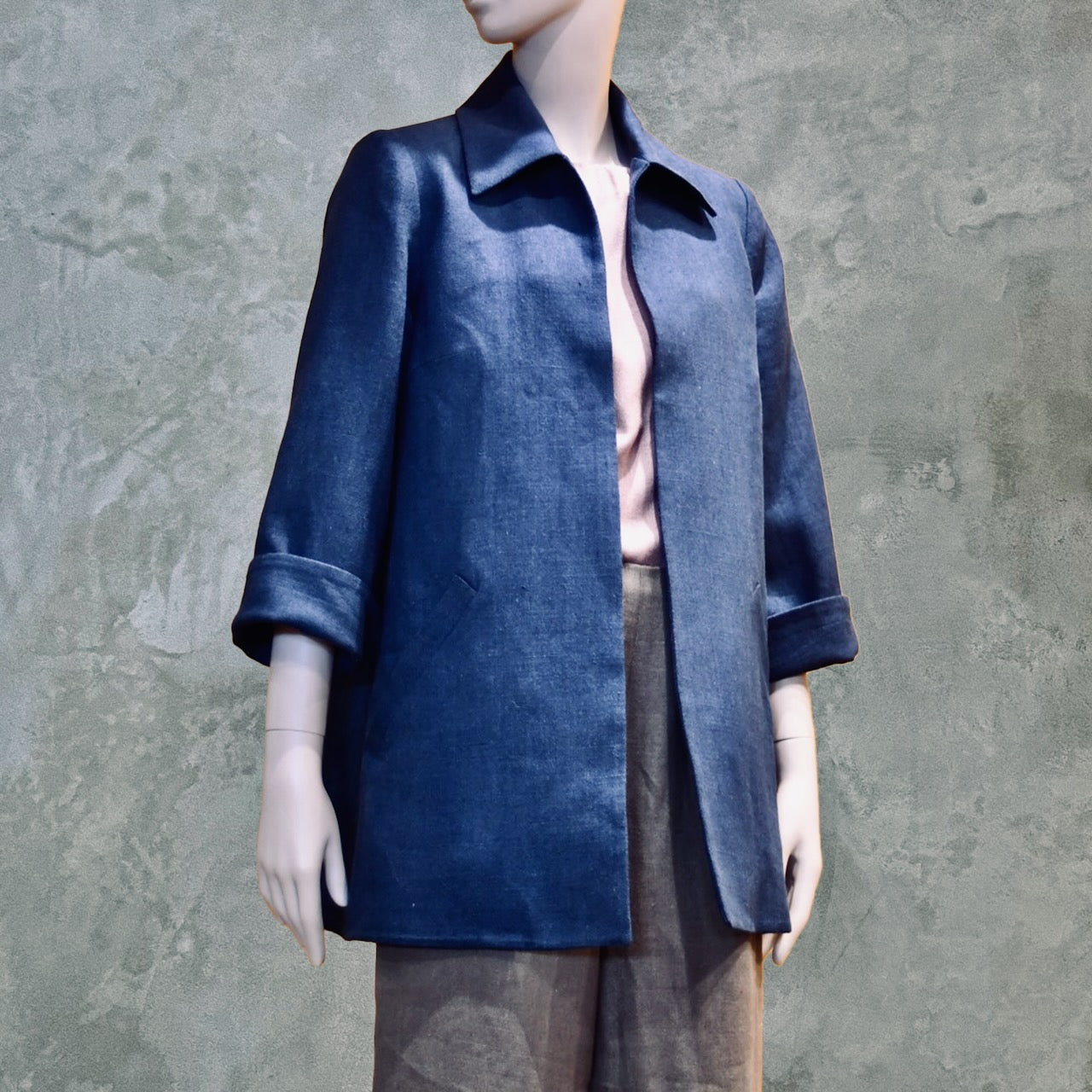 Navy Linen Jacket
