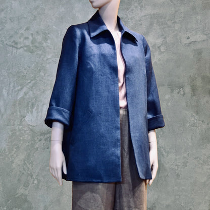 Navy Linen Jacket