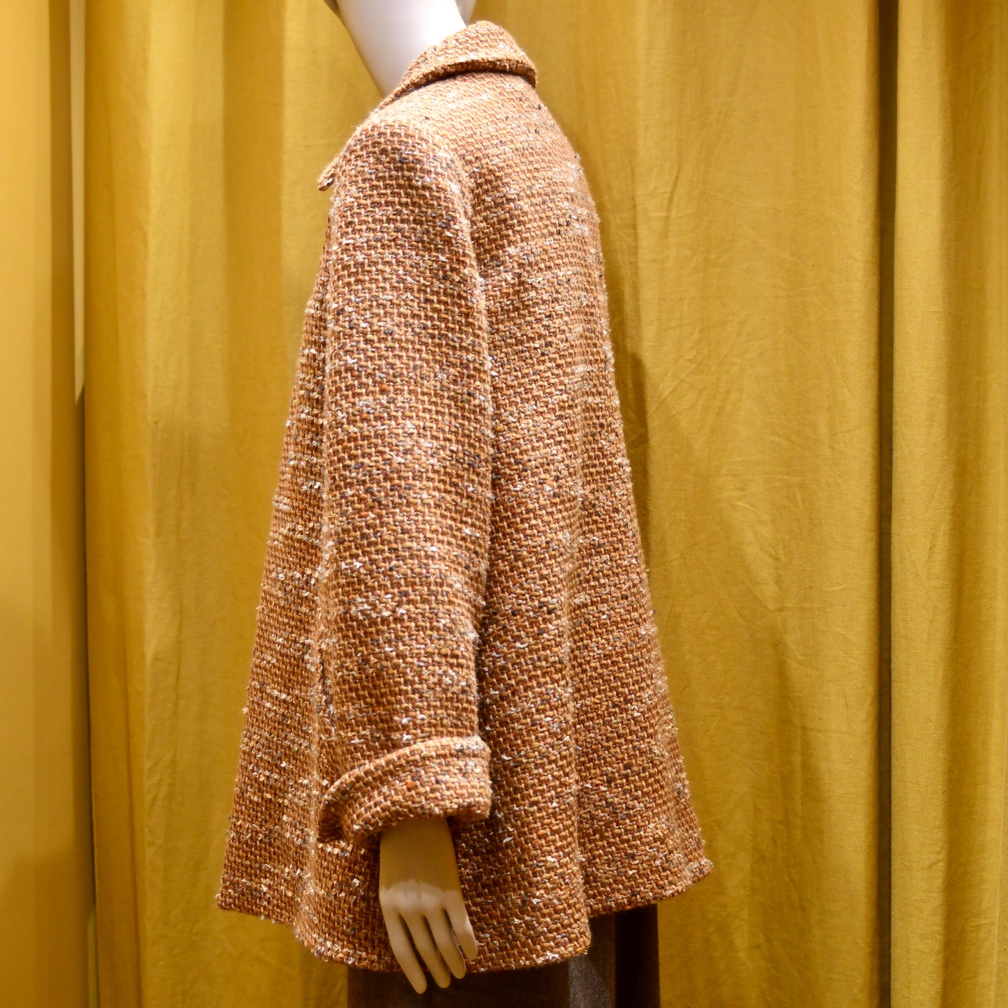 14 – The Angus Jacket in Burnt Orange Wool Mix Bouclé