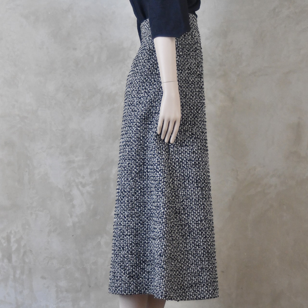La Falda Evasé Ceñida de Bouclé