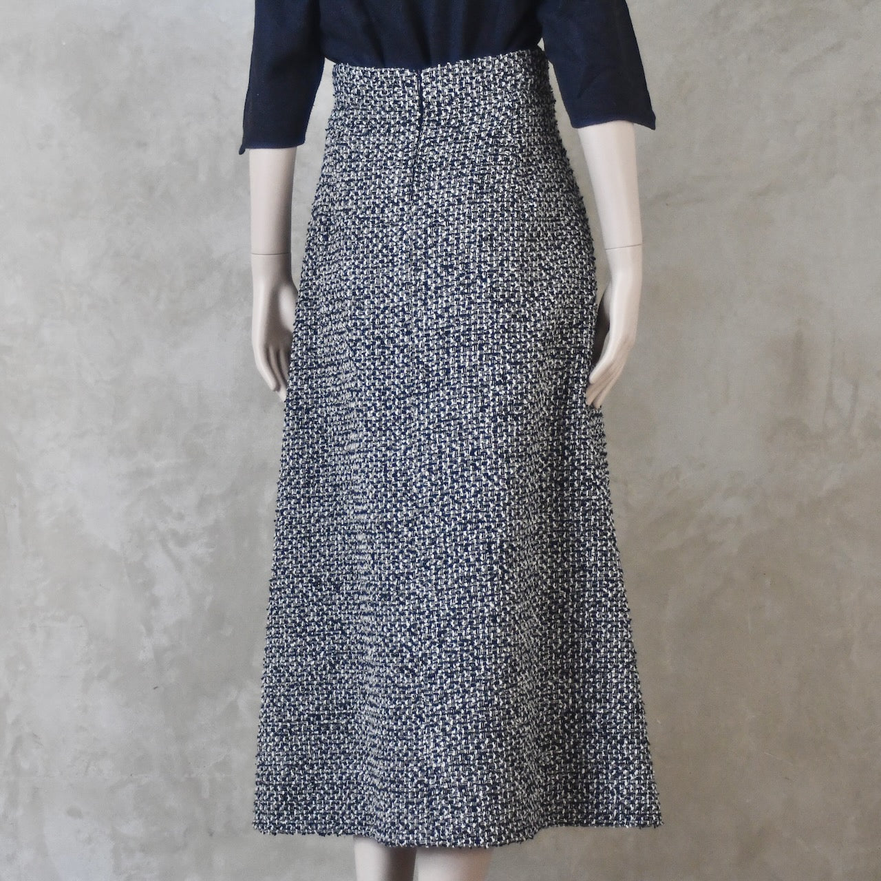 La Falda Evasé Ceñida de Bouclé