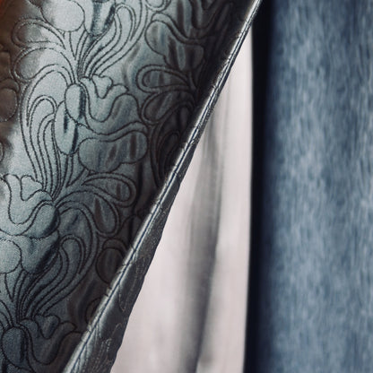 8 – The Bell Coat in Blue Flower Brocade