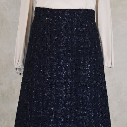 8 – The Biffin in Dark Navy Boucle