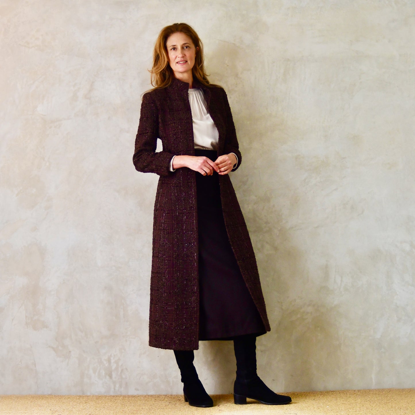 8 – The Biffin in Chocolate Brown Boucle