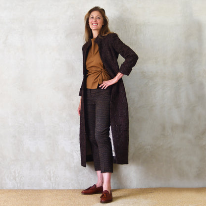 The Biffin in Chocolate Brown Boucle