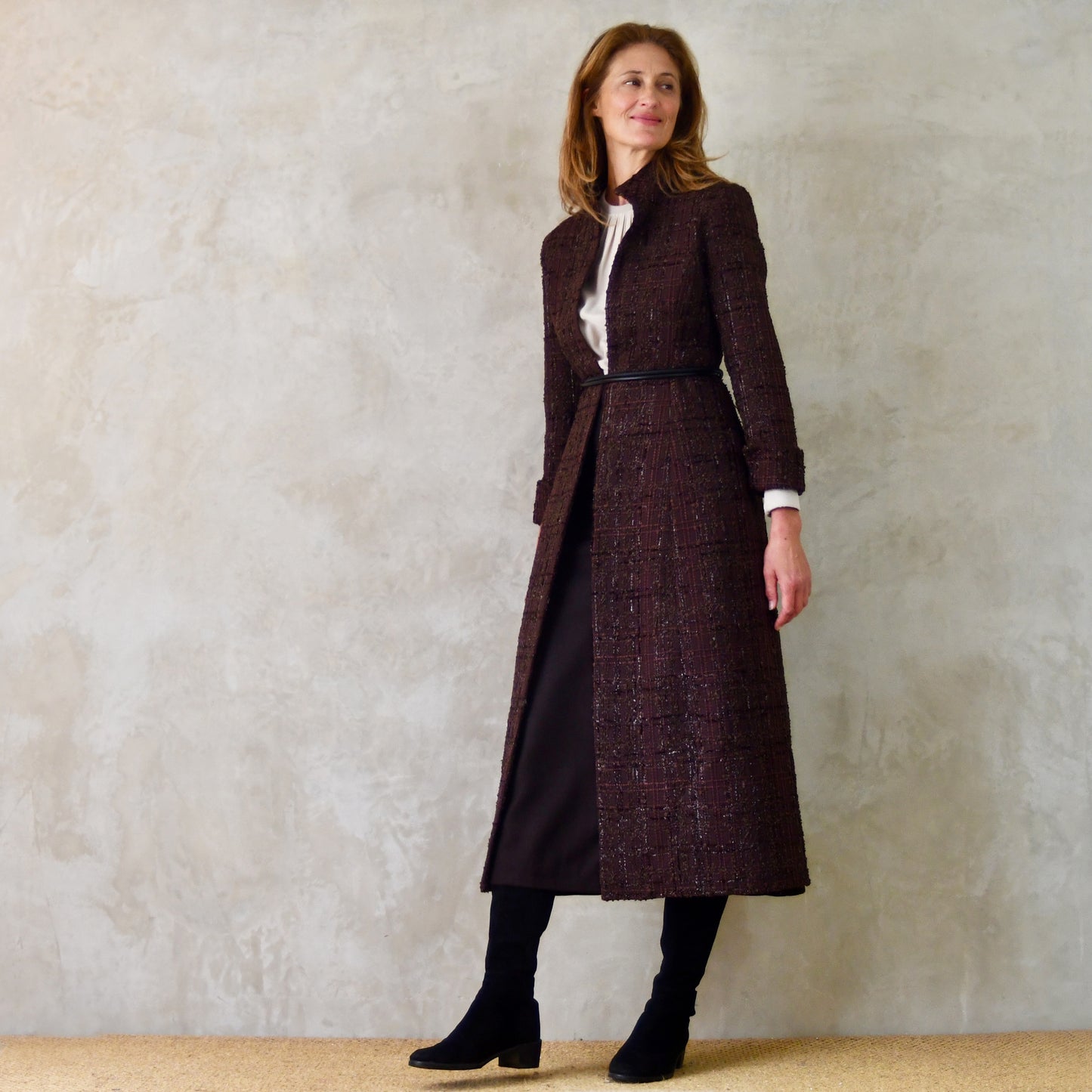 8 – The Biffin in Chocolate Brown Boucle