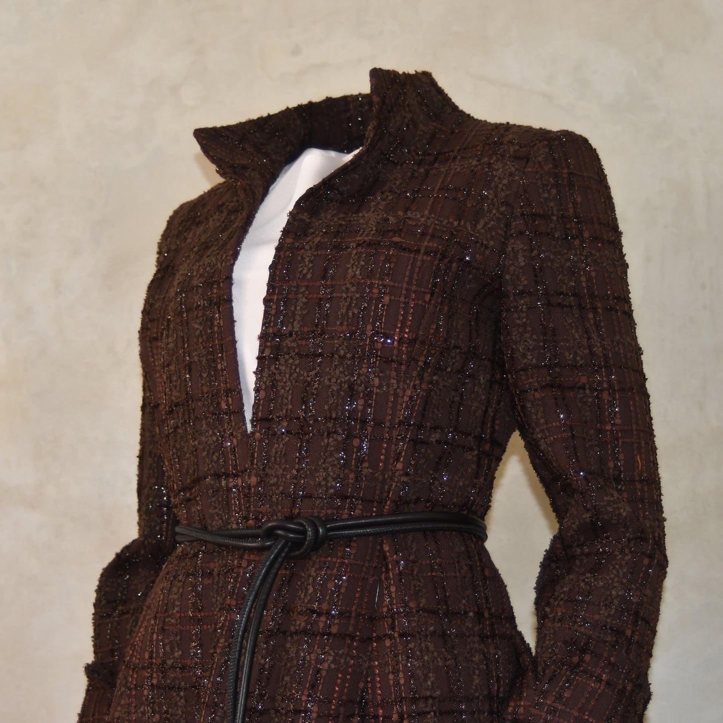 8 – The Biffin in Chocolate Brown Boucle