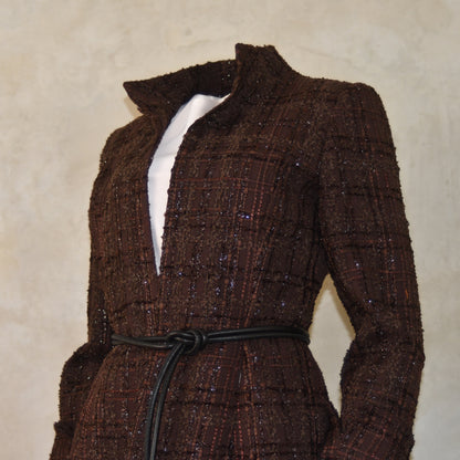8 – The Biffin in Chocolate Brown Boucle