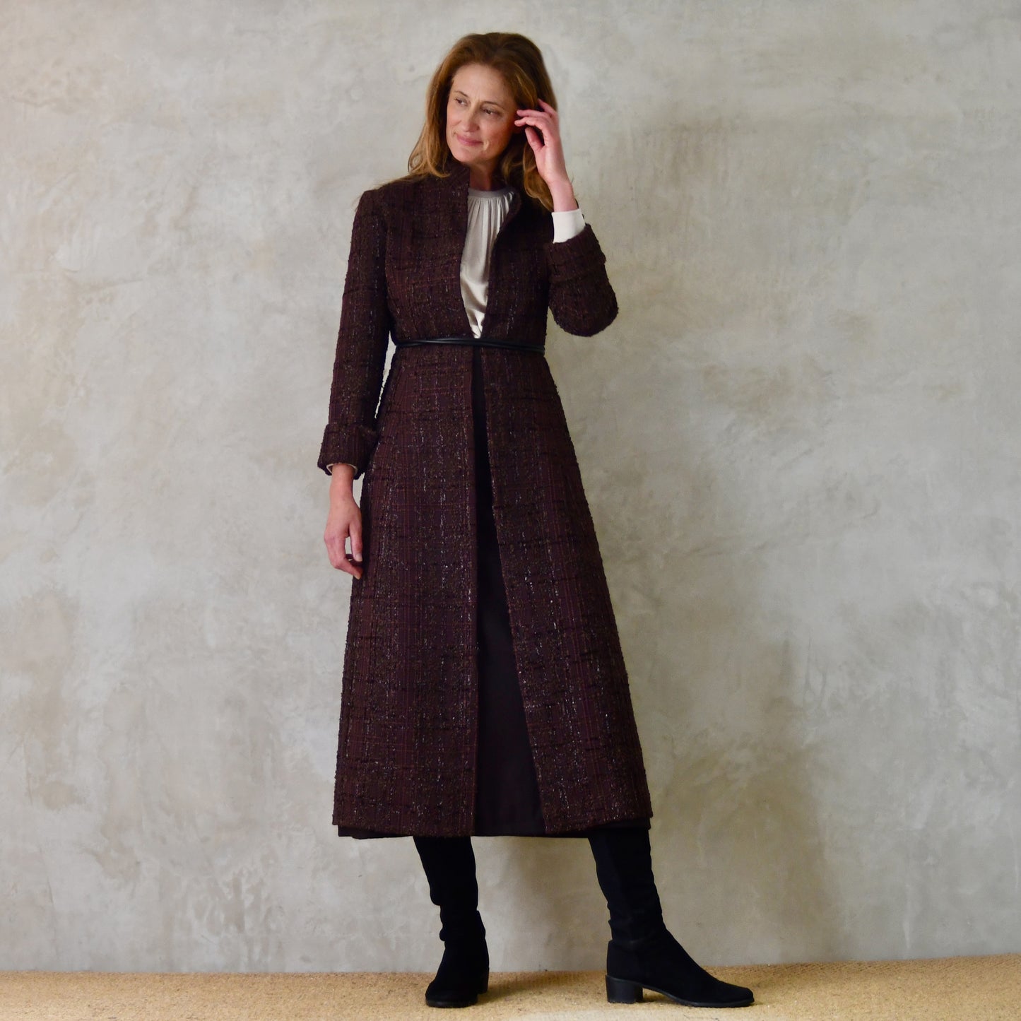 8 – The Biffin in Chocolate Brown Boucle