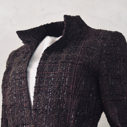 8 – The Biffin in Chocolate Brown Boucle