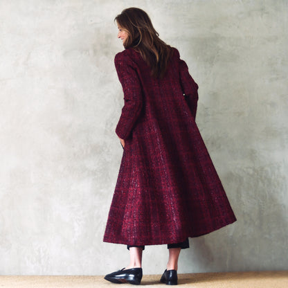 10 – The Biffin in Rich Wine Coloured Metallic Boucle