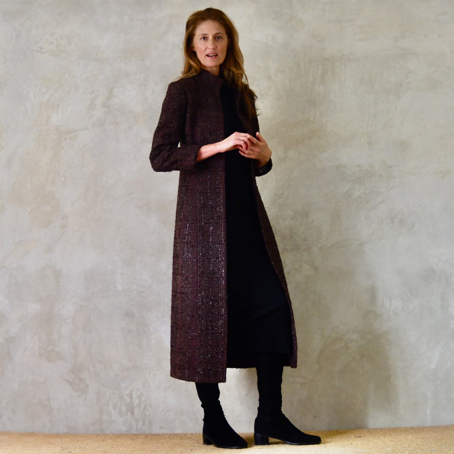 8 – The Biffin in Chocolate Brown Boucle
