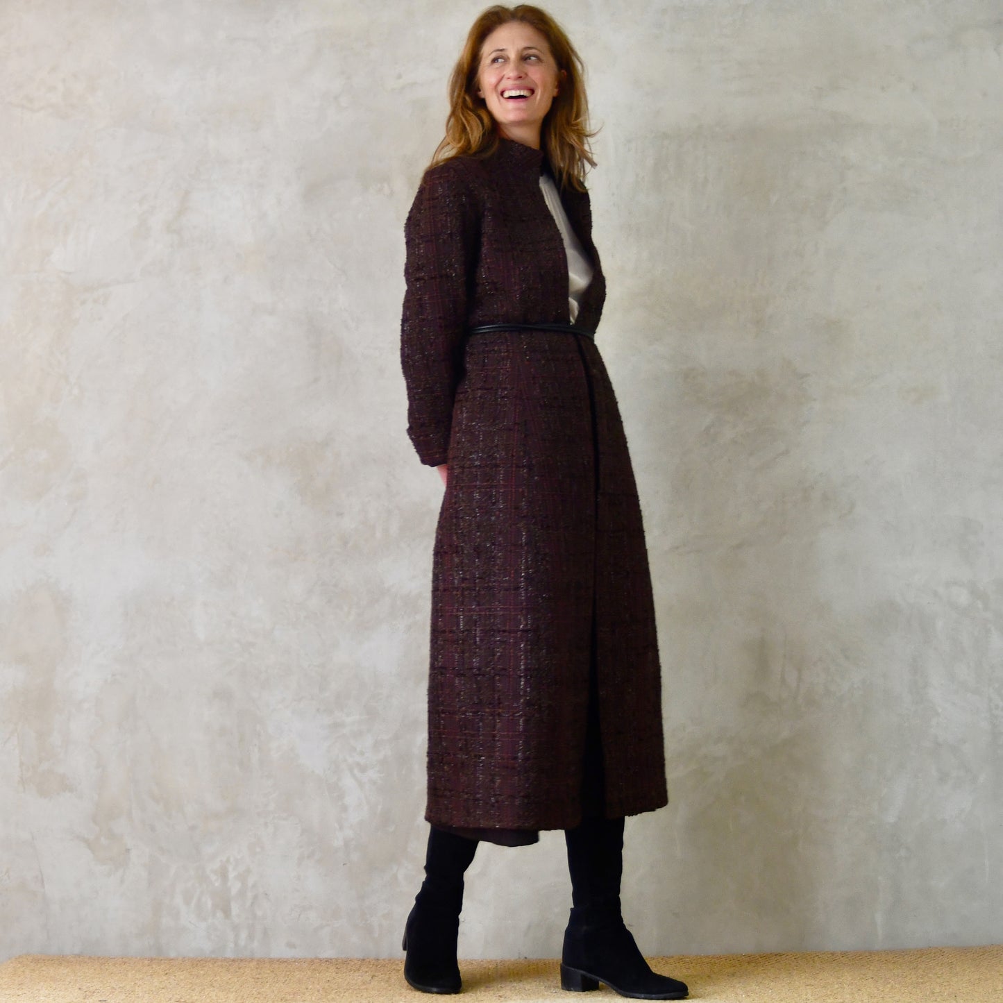 8 – The Biffin in Chocolate Brown Boucle