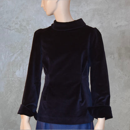 Blue Velvet Evening Top - Mannequin