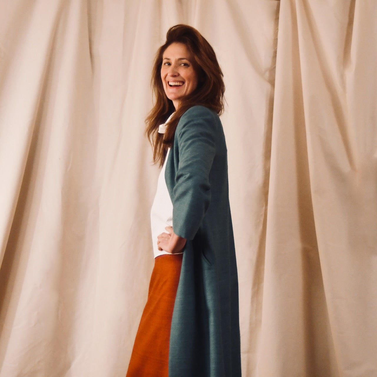 Occasion Coat in Silk Matka