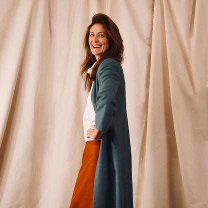 Occasion Coat in Silk Matka