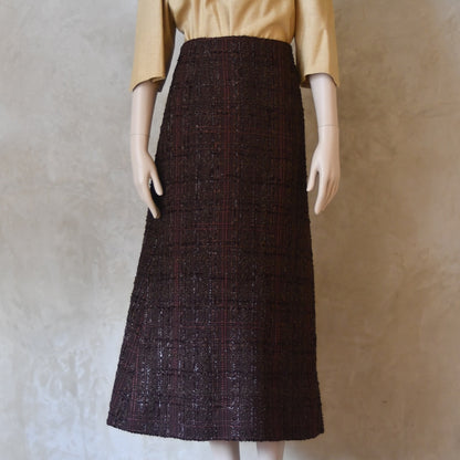 The Simple A-Line Skirt in Linton Tweeds Chocolate Boucle