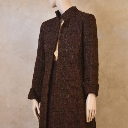 The Simple A-Line Skirt in Linton Tweeds Chocolate Boucle