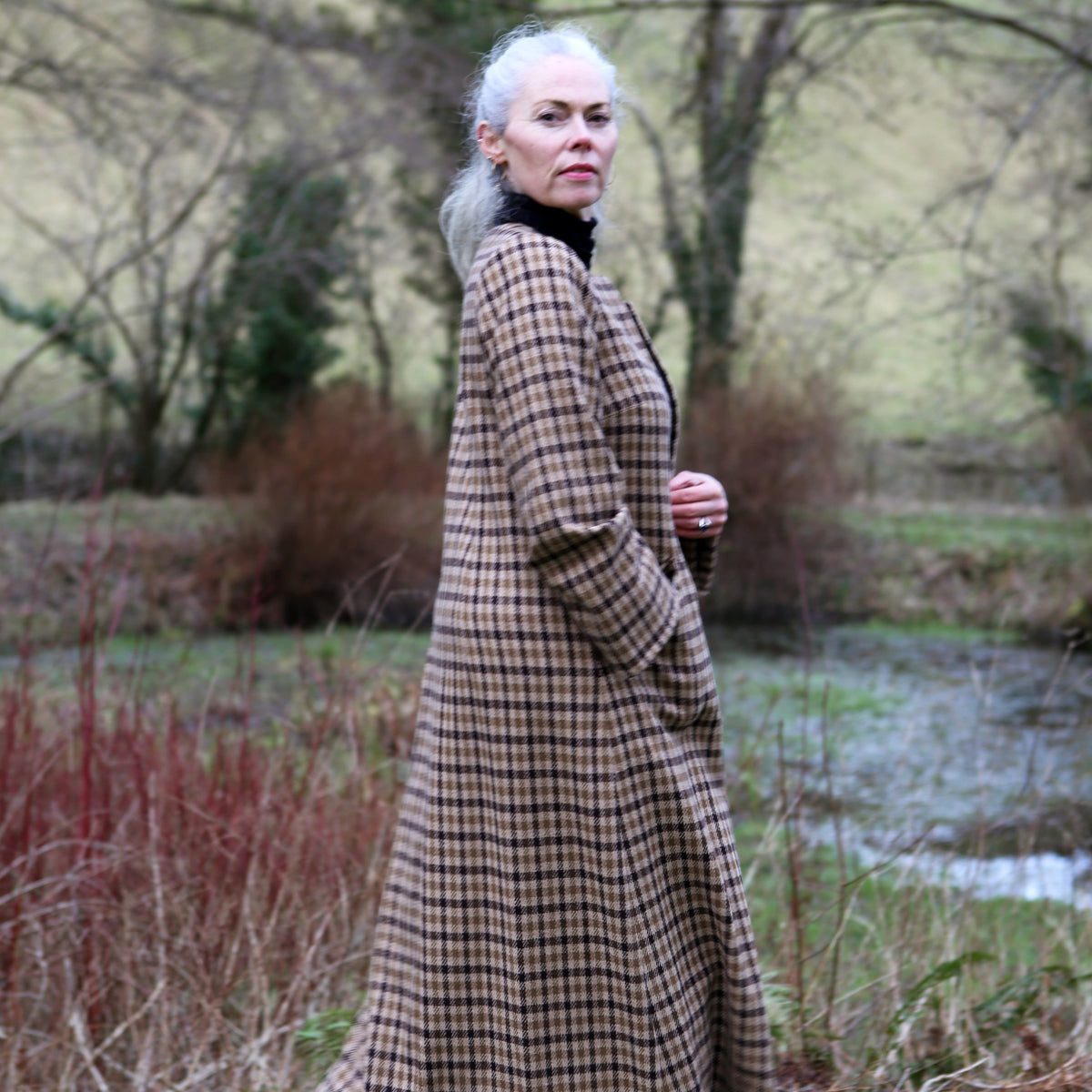 A Line Flannel Coat
