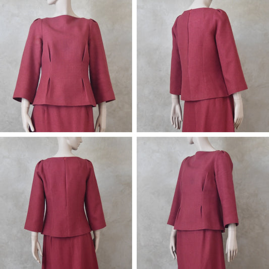 The Tailored Boat Neck Blouse in Silk Matka