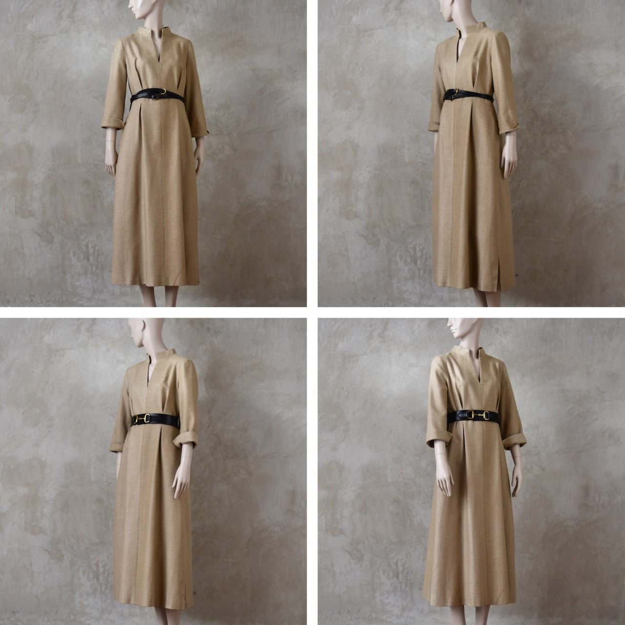 The Waisted Dress in Raffia Silk Matka