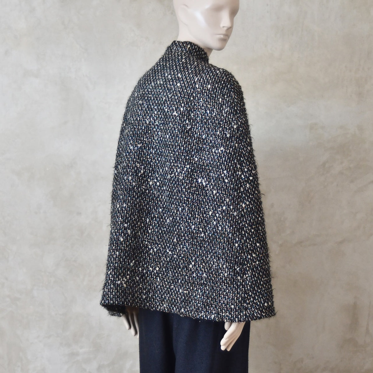 14 – The Clayton Cape in Metallic Linton Tweeds Boucle