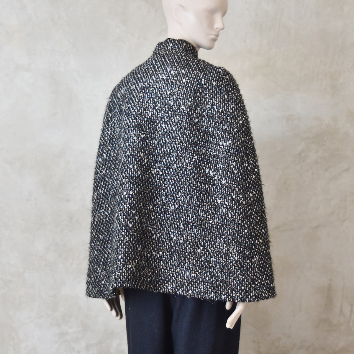 14 – The Clayton Cape in Metallic Linton Tweeds Boucle