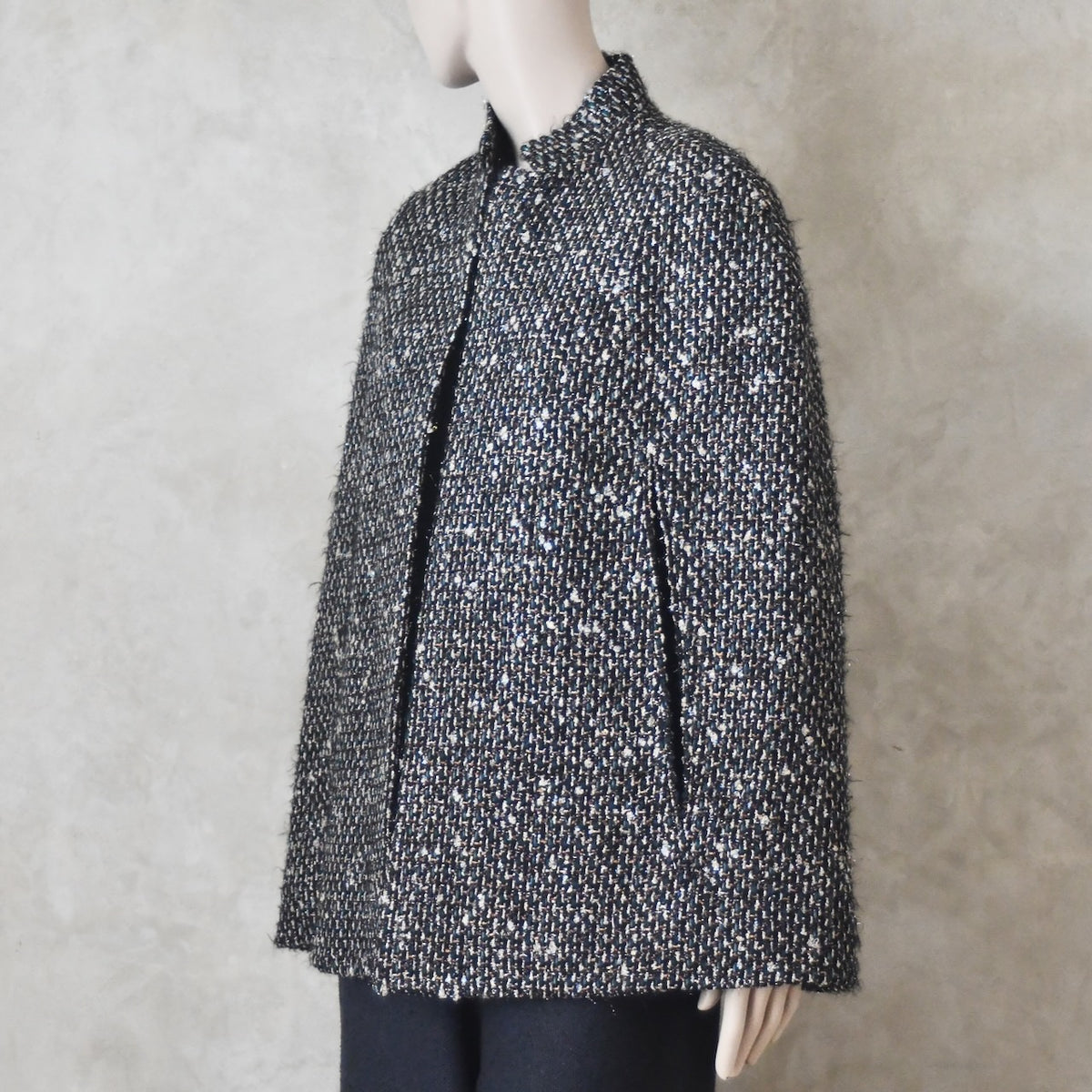 14 – The Clayton Cape in Metallic Linton Tweeds Boucle
