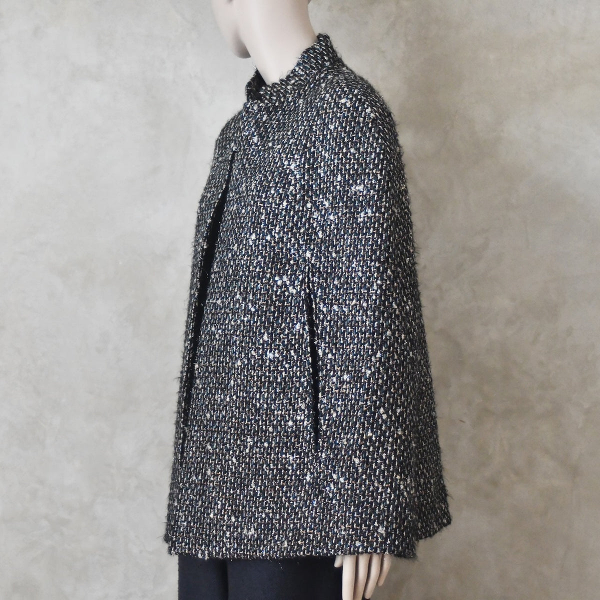 14 – The Clayton Cape in Metallic Linton Tweeds Boucle