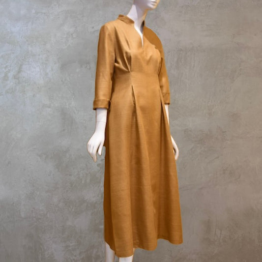 The Waisted Dress in Silk Matka