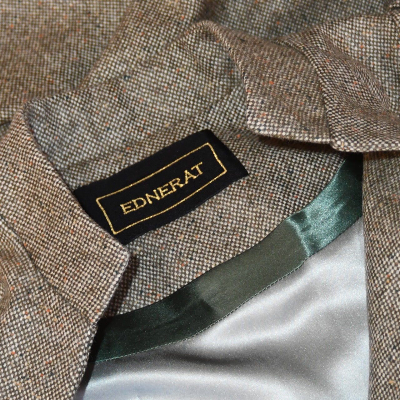 6 – Bell Sleeve A-Line Coat in Moss Green Tweed