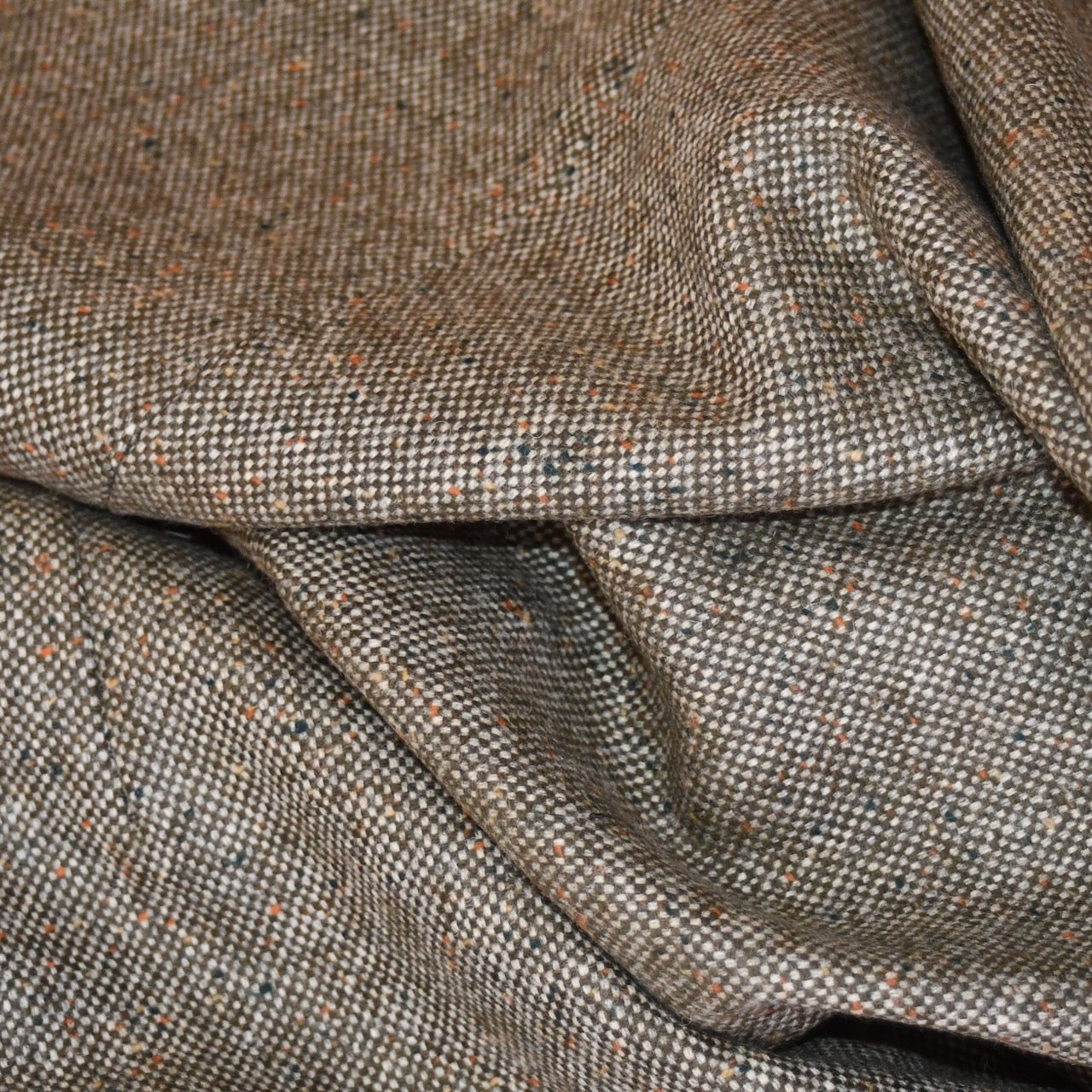 6 – Bell Sleeve A-Line Coat in Moss Green Tweed