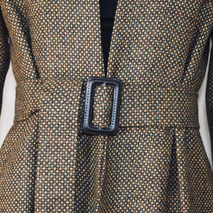 8 – The Downing Coat in Orange-Green Tiger Eye Tweed