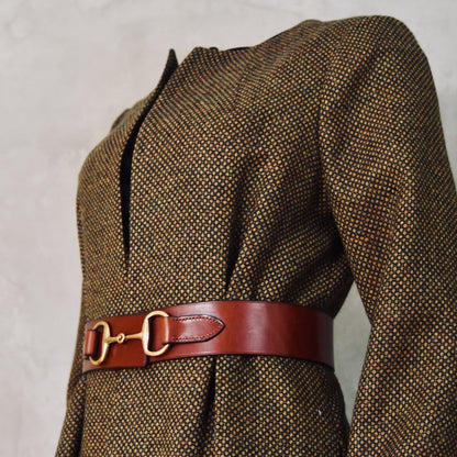 8 – The Downing Coat in Orange-Green Tiger Eye Tweed