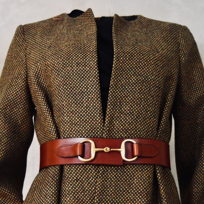 8 – The Downing Coat in Orange-Green Tiger Eye Tweed