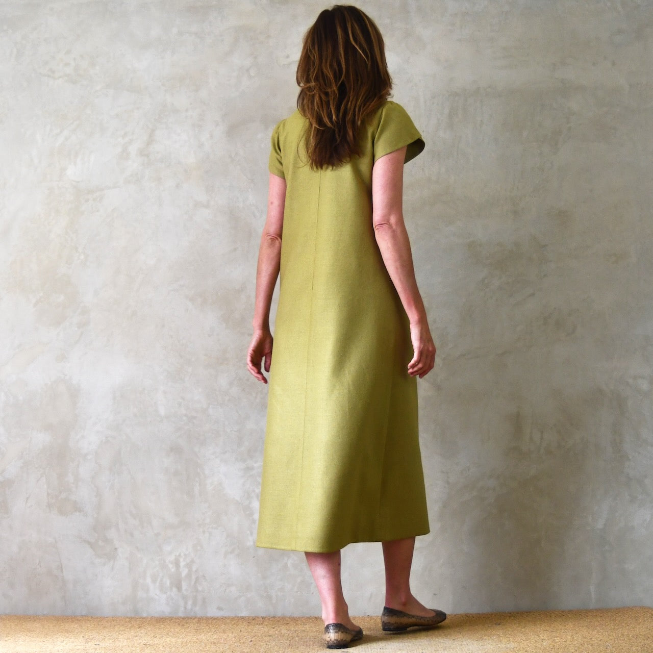 The A-Line Tulip Sleeve Dress in Silk Matka