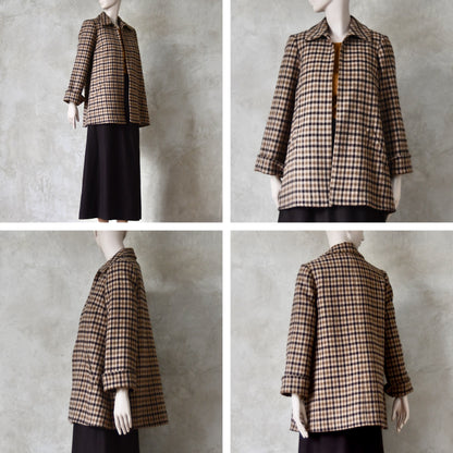 Swing Jacket in Fox Flannel Brown Gunclub Check