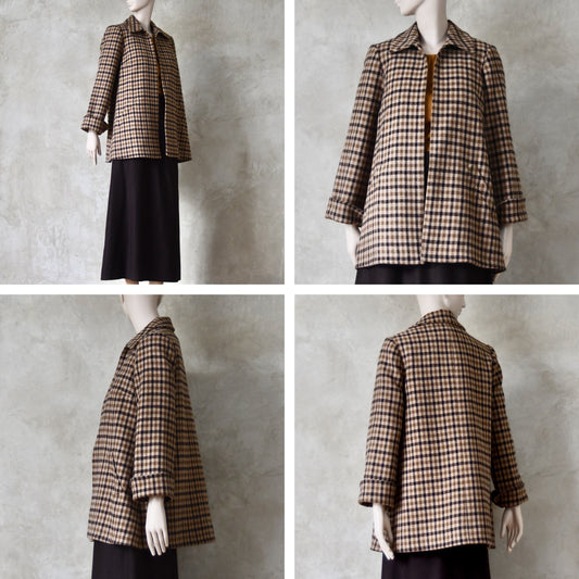 8 – Swing Jacket in Fox Flannel Brown Gunclub Check