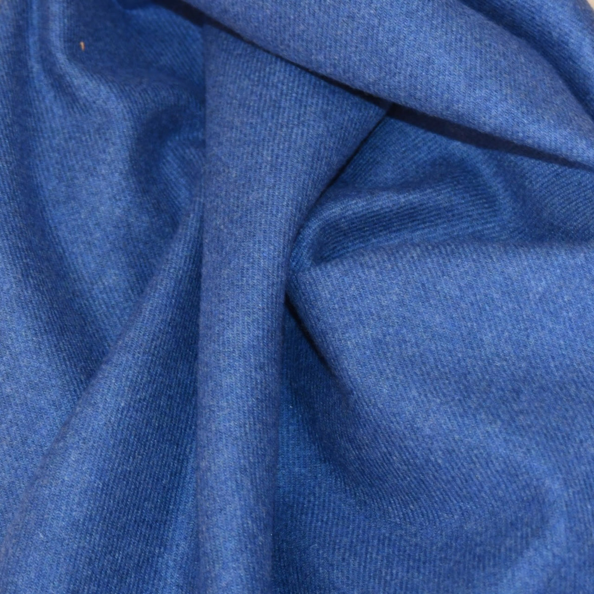 The Waisted A-Line Skirt in French Blue Merino Flannel