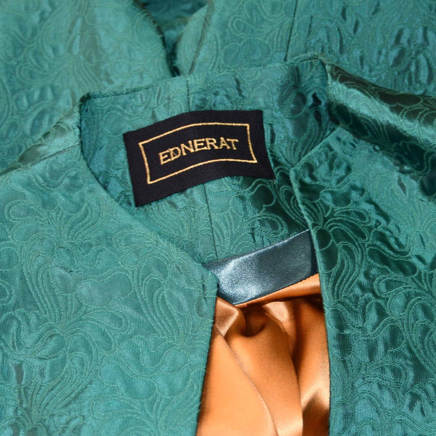 8 - The Ganz Coat in Emerald Flower Brocade